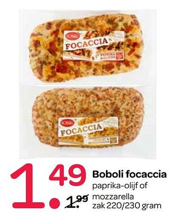 Aanbiedingen Boboli focaccia paprika-olijf of mozzarella - Boboli - Geldig van 05/10/2017 tot 18/10/2017 bij Spar