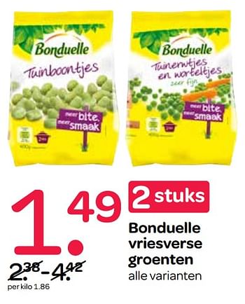 Aanbiedingen Bonduelle vriesverse groenten - Bonduelle - Geldig van 05/10/2017 tot 18/10/2017 bij Spar