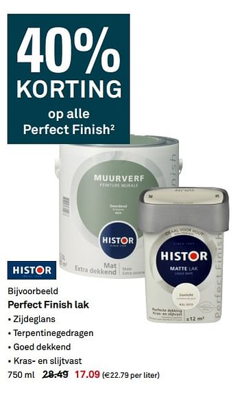 Aanbiedingen Perfect finish lak - Histor - Geldig van 09/10/2017 tot 15/10/2017 bij Karwei