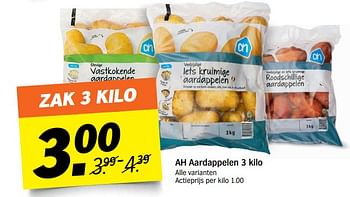 Aanbiedingen Ah aardappelen - Huismerk - Albert Heijn - Geldig van 09/10/2017 tot 15/10/2017 bij Albert Heijn