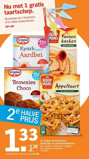 Aanbiedingen Koopmans appeltaart - Koopmans - Geldig van 09/10/2017 tot 15/10/2017 bij Albert Heijn