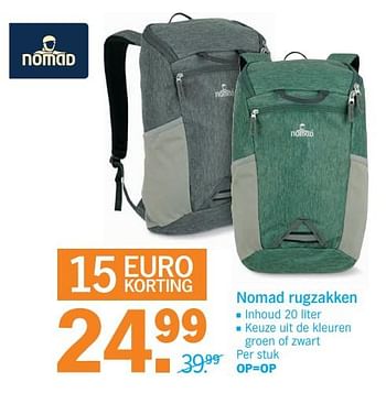 Aanbiedingen Nomad rugzakken - Nomad - Geldig van 09/10/2017 tot 15/10/2017 bij Albert Heijn