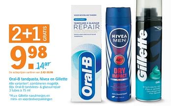 Aanbiedingen Oral-b tandvlees- + glazuurrepair - Oral-B - Geldig van 09/10/2017 tot 15/10/2017 bij Albert Heijn