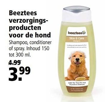 Aanbiedingen Beeztees verzorgingsproducten voor de hond - Beeztees - Geldig van 09/10/2017 tot 22/10/2017 bij Welkoop