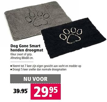 Aanbiedingen Dog gone smart honden droogmat - Huismerk - Welkoop - Geldig van 09/10/2017 tot 22/10/2017 bij Welkoop