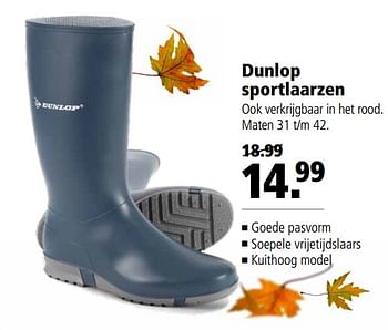 Aanbiedingen Dunlop sportlaarzen - Dunlop - Geldig van 09/10/2017 tot 22/10/2017 bij Welkoop