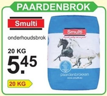Aanbiedingen Smulti paardenbrok - Smulti - Geldig van 09/10/2017 tot 29/10/2017 bij Van Cranenbroek