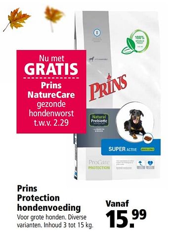 Aanbiedingen Prins protection hondenvoeding - Prins - Geldig van 09/10/2017 tot 22/10/2017 bij Welkoop