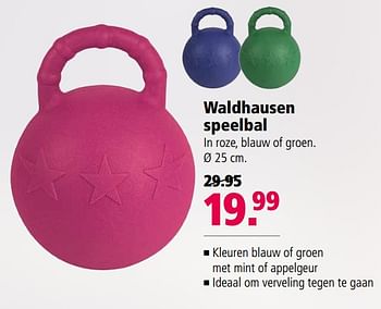 Aanbiedingen Waldhausen speelbal in roze, blauw of groen - Waldhausen - Geldig van 09/10/2017 tot 22/10/2017 bij Welkoop