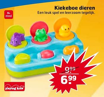 Aanbiedingen Kiekeboe dieren - Playing Kids - Geldig van 10/10/2017 tot 15/10/2017 bij Trekpleister