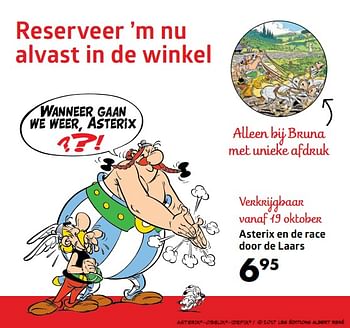 Aanbiedingen Asterix en de race door de laars - Huismerk-Bruna - Geldig van 01/10/2017 tot 15/10/2017 bij Bruna