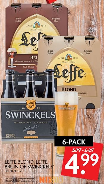 Aanbiedingen Leffe blond, leffe bruin of swinckels` - Huismerk - Deka Markt - Geldig van 12/10/2017 tot 15/10/2017 bij Deka Markt