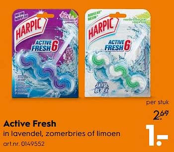 Aanbiedingen Active fresh - Harpic - Geldig van 07/10/2017 tot 18/10/2017 bij Blokker