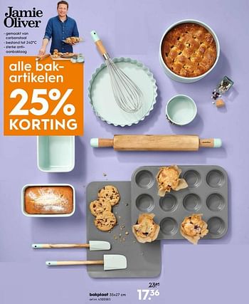 Aanbiedingen Bakplaat - Jamie Oliver - Geldig van 07/10/2017 tot 18/10/2017 bij Blokker