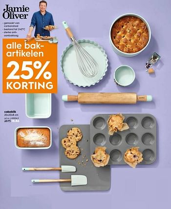 Aanbiedingen Cakeblik - Jamie Oliver - Geldig van 07/10/2017 tot 18/10/2017 bij Blokker