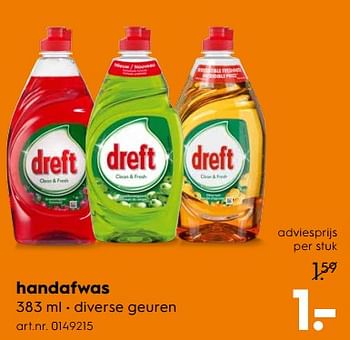Aanbiedingen Handafwas - Dreft - Geldig van 07/10/2017 tot 18/10/2017 bij Blokker