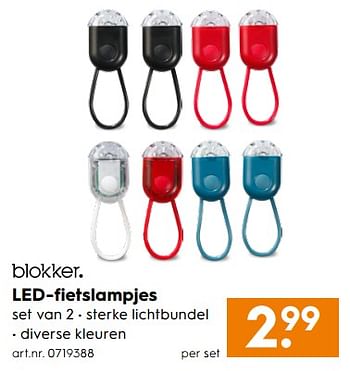 Aanbiedingen Led-fietslampjes - Huismerk - Blokker - Geldig van 07/10/2017 tot 18/10/2017 bij Blokker