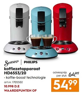 Aanbiedingen Philips koffiezetapparaat hd6553-20 - Philips - Geldig van 07/10/2017 tot 18/10/2017 bij Blokker