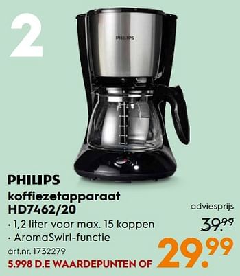 Aanbiedingen Philips koffiezetapparaat hd7462-20 - Philips - Geldig van 07/10/2017 tot 18/10/2017 bij Blokker
