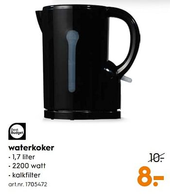 Aanbiedingen Waterkoker - Best budget - Geldig van 07/10/2017 tot 18/10/2017 bij Blokker