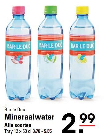 Aanbiedingen Bar le duc mineraalwater - bar le duc - Geldig van 05/10/2017 tot 23/10/2017 bij Sligro