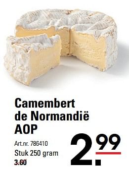 Aanbiedingen Camembert de normandië aop - Huismerk - Sligro - Geldig van 05/10/2017 tot 23/10/2017 bij Sligro