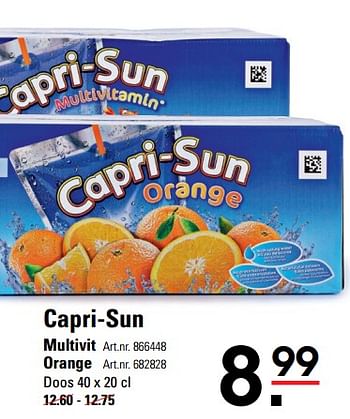 Aanbiedingen Capri-sun multivit - Capri-Sun - Geldig van 05/10/2017 tot 23/10/2017 bij Sligro