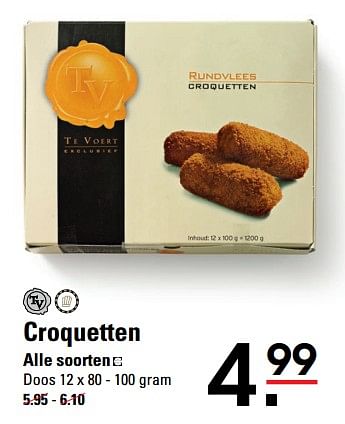 Aanbiedingen Croquetten - Te Voert - Geldig van 05/10/2017 tot 23/10/2017 bij Sligro