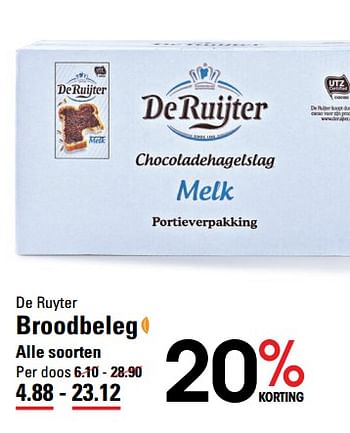 Aanbiedingen De ruyter broodbeleg - De Ruijter - Geldig van 05/10/2017 tot 23/10/2017 bij Sligro