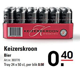 Aanbiedingen Keizerskroon bier - Keizerskroon - Geldig van 05/10/2017 tot 23/10/2017 bij Sligro