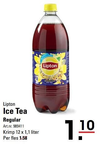 Aanbiedingen Lipton ice tea regular - Lipton - Geldig van 05/10/2017 tot 23/10/2017 bij Sligro