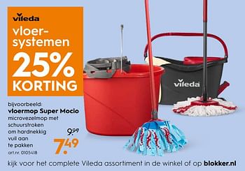 Aanbiedingen Vloermop super mocio - Vileda - Geldig van 07/10/2017 tot 18/10/2017 bij Blokker