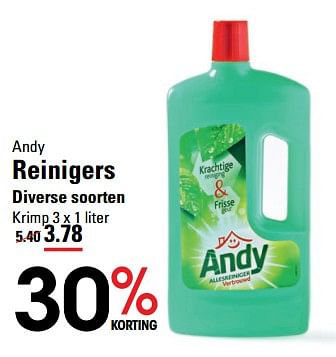 Aanbiedingen Andy reinigers - Andy - Geldig van 05/10/2017 tot 23/10/2017 bij Sligro