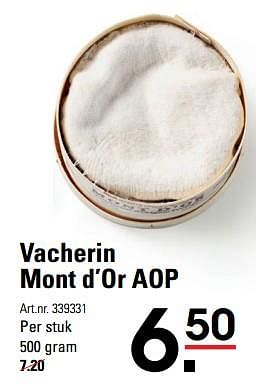 Aanbiedingen Vacherin mont d`or aop - Vacherin - Geldig van 05/10/2017 tot 23/10/2017 bij Sligro