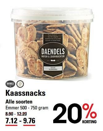 Aanbiedingen Kaassnacks - Daendels - Geldig van 05/10/2017 tot 23/10/2017 bij Sligro