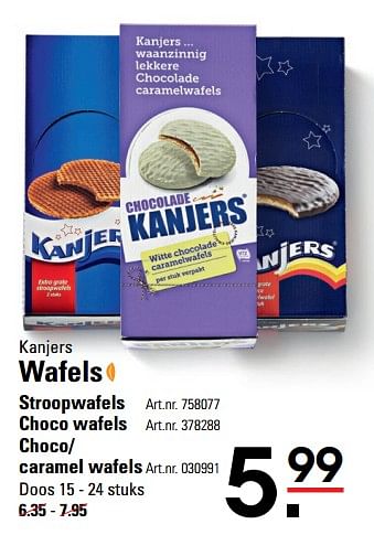 Aanbiedingen Kanjers wafels stroopwafels - Kanjers - Geldig van 05/10/2017 tot 23/10/2017 bij Sligro