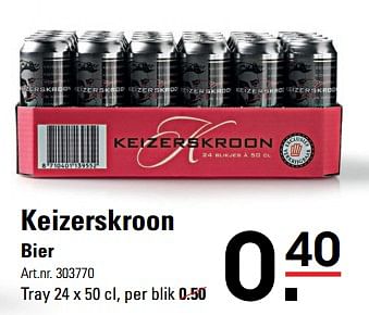 Aanbiedingen Keizerskroon bier - Keizerskroon - Geldig van 05/10/2017 tot 23/10/2017 bij Sligro