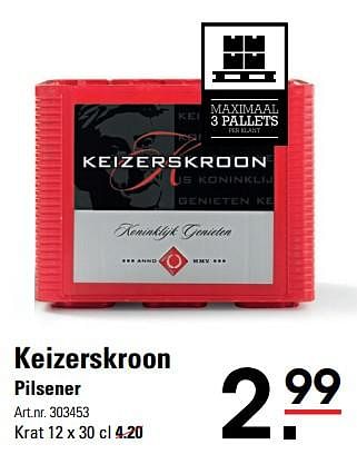 Aanbiedingen Keizerskroon pilsener - Keizerskroon - Geldig van 05/10/2017 tot 23/10/2017 bij Sligro