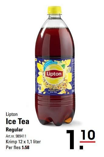 Aanbiedingen Lipton ice tea regular - Lipton - Geldig van 05/10/2017 tot 23/10/2017 bij Sligro