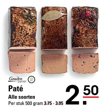 Aanbiedingen Paté - Gouden Banier - Geldig van 05/10/2017 tot 23/10/2017 bij Sligro