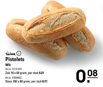 Aanbiedingen Pistolets wit - TRESBONNE - Geldig van 05/10/2017 tot 23/10/2017 bij Sligro