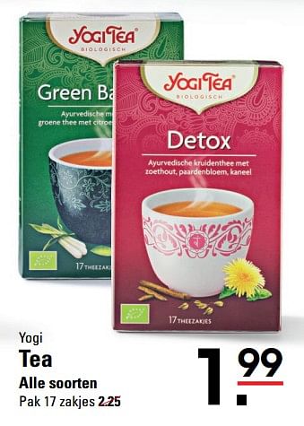 Aanbiedingen Yogi tea - Yogi Tea - Geldig van 05/10/2017 tot 23/10/2017 bij Sligro