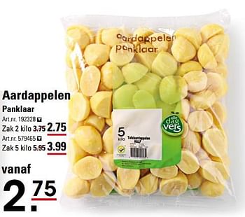 Aanbiedingen Aardappelen panklaar - Huismerk - Sligro - Geldig van 05/10/2017 tot 23/10/2017 bij Sligro