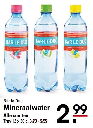 Aanbiedingen Bar le duc mineraalwater - bar le duc - Geldig van 05/10/2017 tot 23/10/2017 bij Sligro