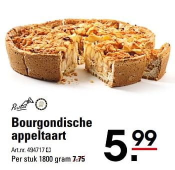 Aanbiedingen Bourgondische appeltaart - Partout - Geldig van 05/10/2017 tot 23/10/2017 bij Sligro