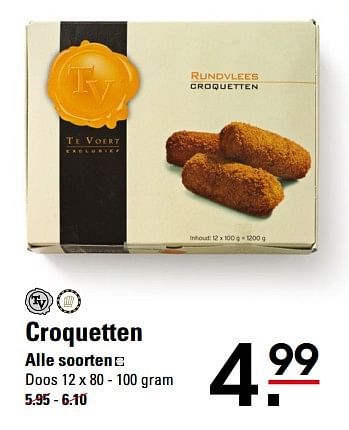 Aanbiedingen Croquetten - Te Voert - Geldig van 05/10/2017 tot 23/10/2017 bij Sligro