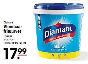 Aanbiedingen Diamant vloeibaar frituurvet blauw - Diamant - Geldig van 05/10/2017 tot 23/10/2017 bij Sligro