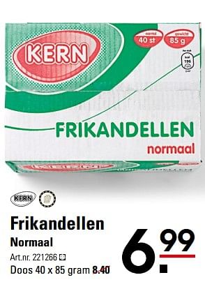 Aanbiedingen Frikandellen normaal - Kern - Geldig van 05/10/2017 tot 23/10/2017 bij Sligro