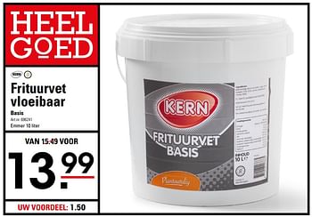 Aanbiedingen Frituurvet vloeibaar basis - Kern - Geldig van 05/10/2017 tot 23/10/2017 bij Sligro