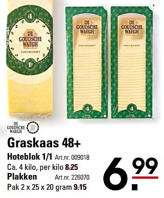 Aanbiedingen Graskaas 48+ hoteblok 1-1 - De Goudsche Waegh - Geldig van 05/10/2017 tot 23/10/2017 bij Sligro